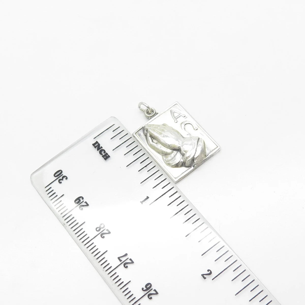 925 Sterling Silver Vintage Hayward Hands in Prayer Religious Charm Pendant