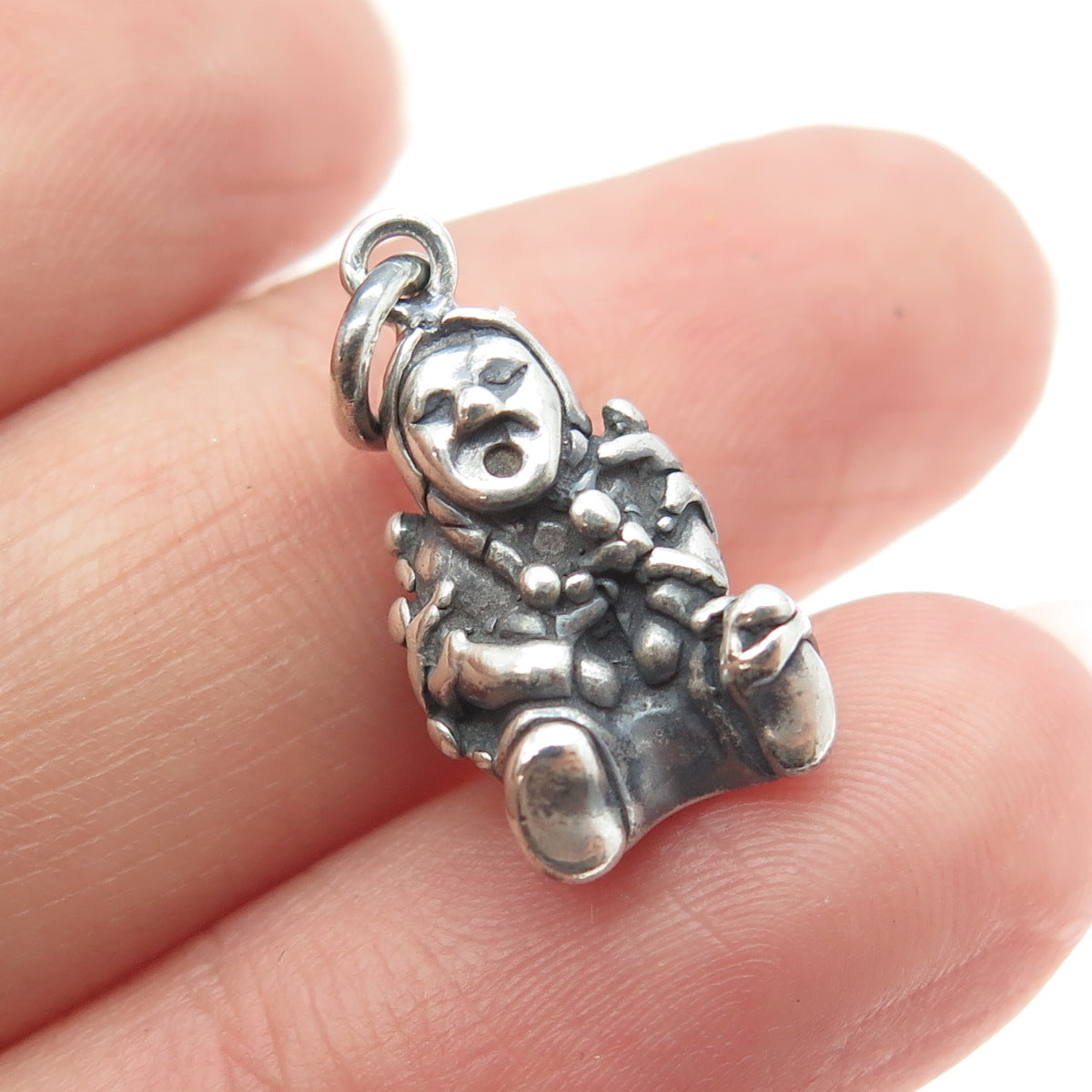 925 Sterling Silver Vintage Southwestern Kachina Doll Charm Minimalist Pendant