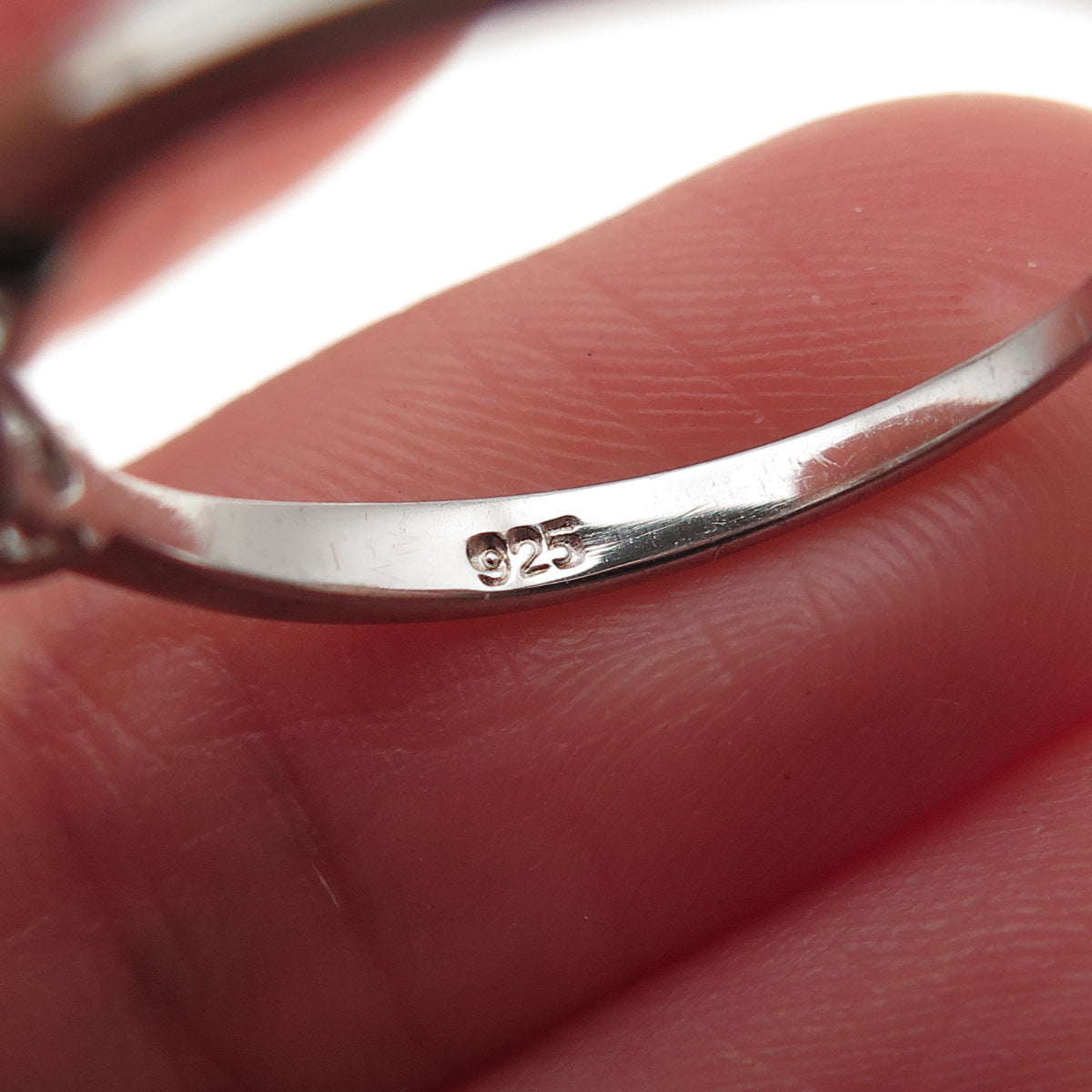 925 Sterling Silver Round-Cut C Z Heart Engagement Ring Size 8