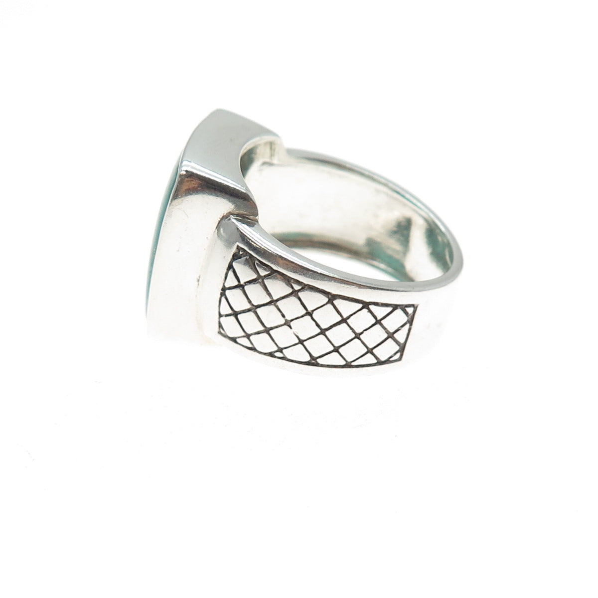 PHLD PlayHardLookDope 925 Sterling Silver Real Amazonite Ring Size 10.5
