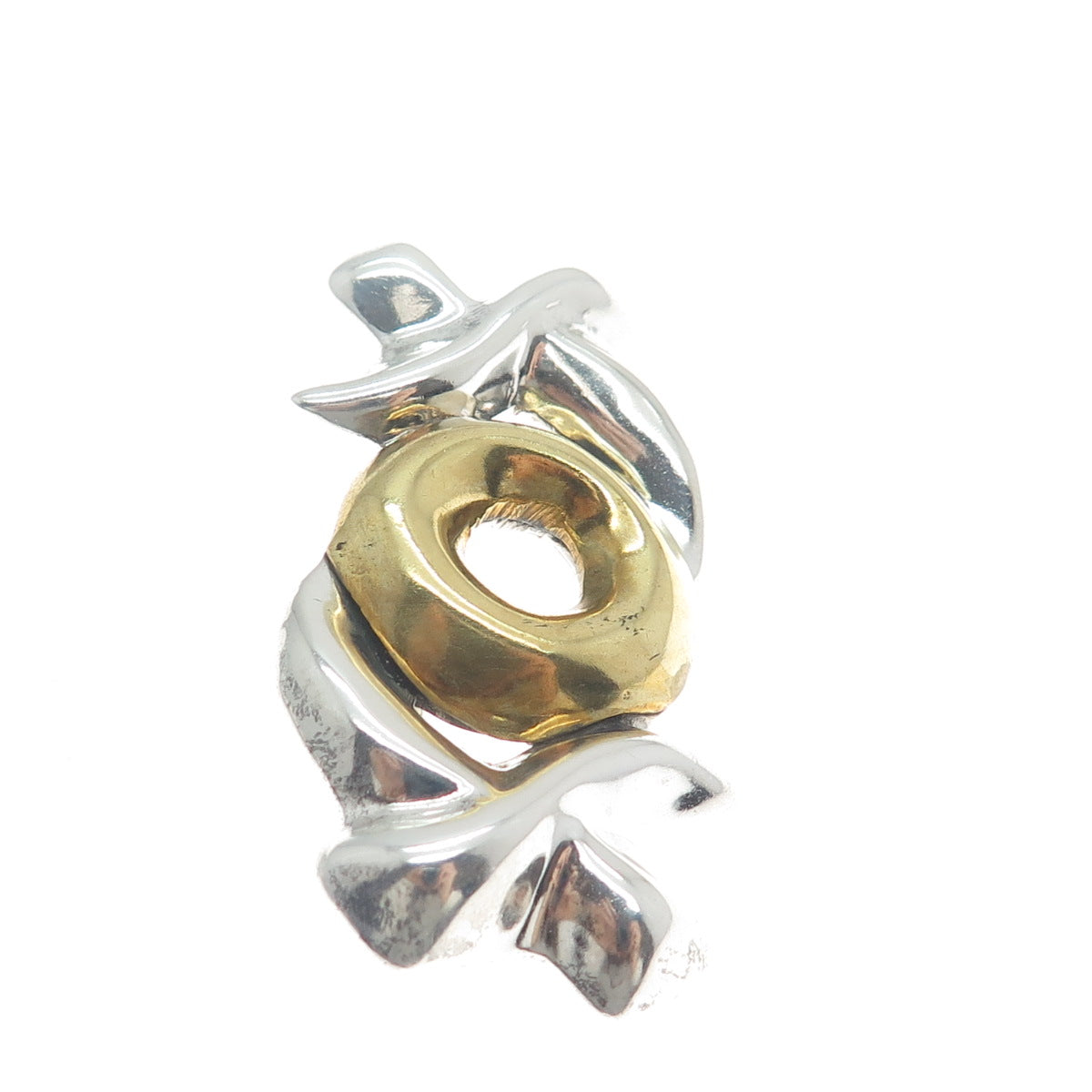 925 Sterling Silver 2-Tone Vintage Mexico XO Hugs & Kisses Pin Brooch