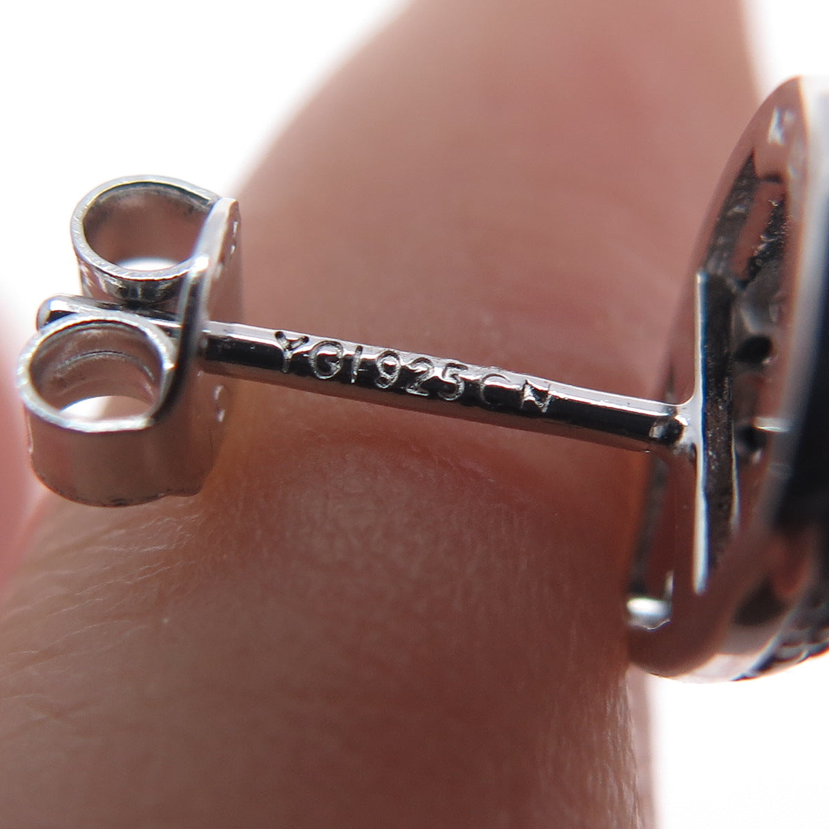 925 Sterling Silver Round-Cut Black C Z Teardrop Earrings