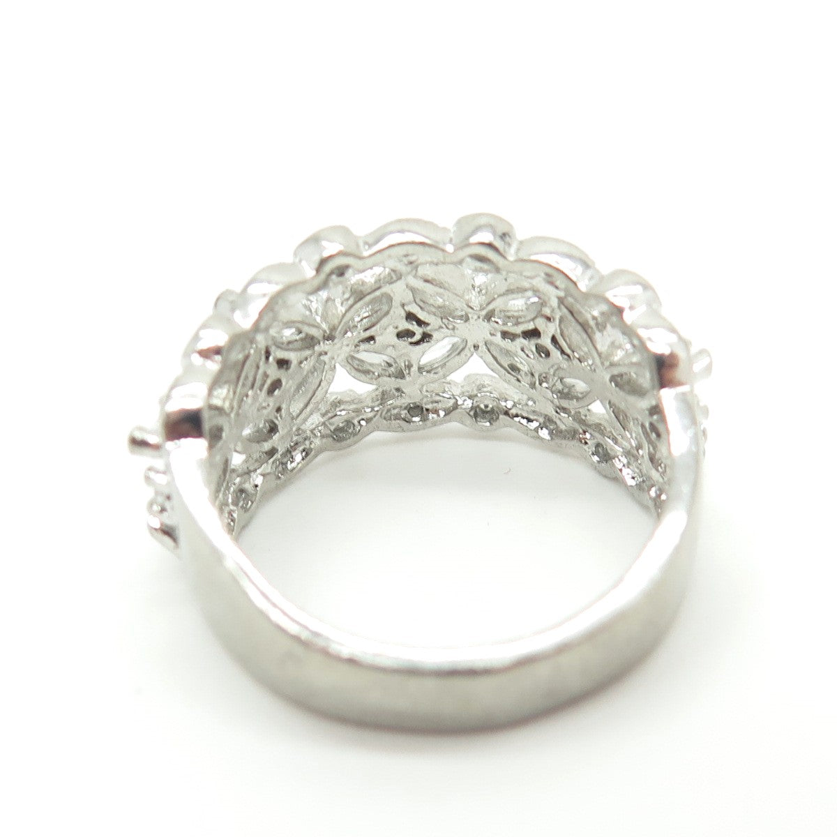 925 Sterling Silver Multi-C Z Ring Size 6.5