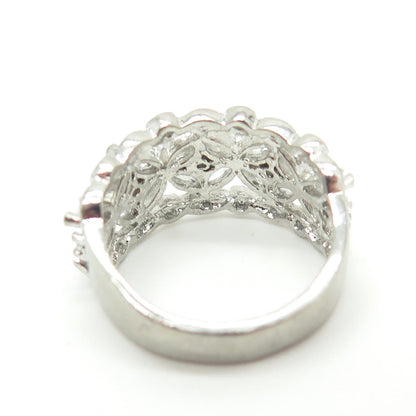 925 Sterling Silver Multi-C Z Ring Size 6.5