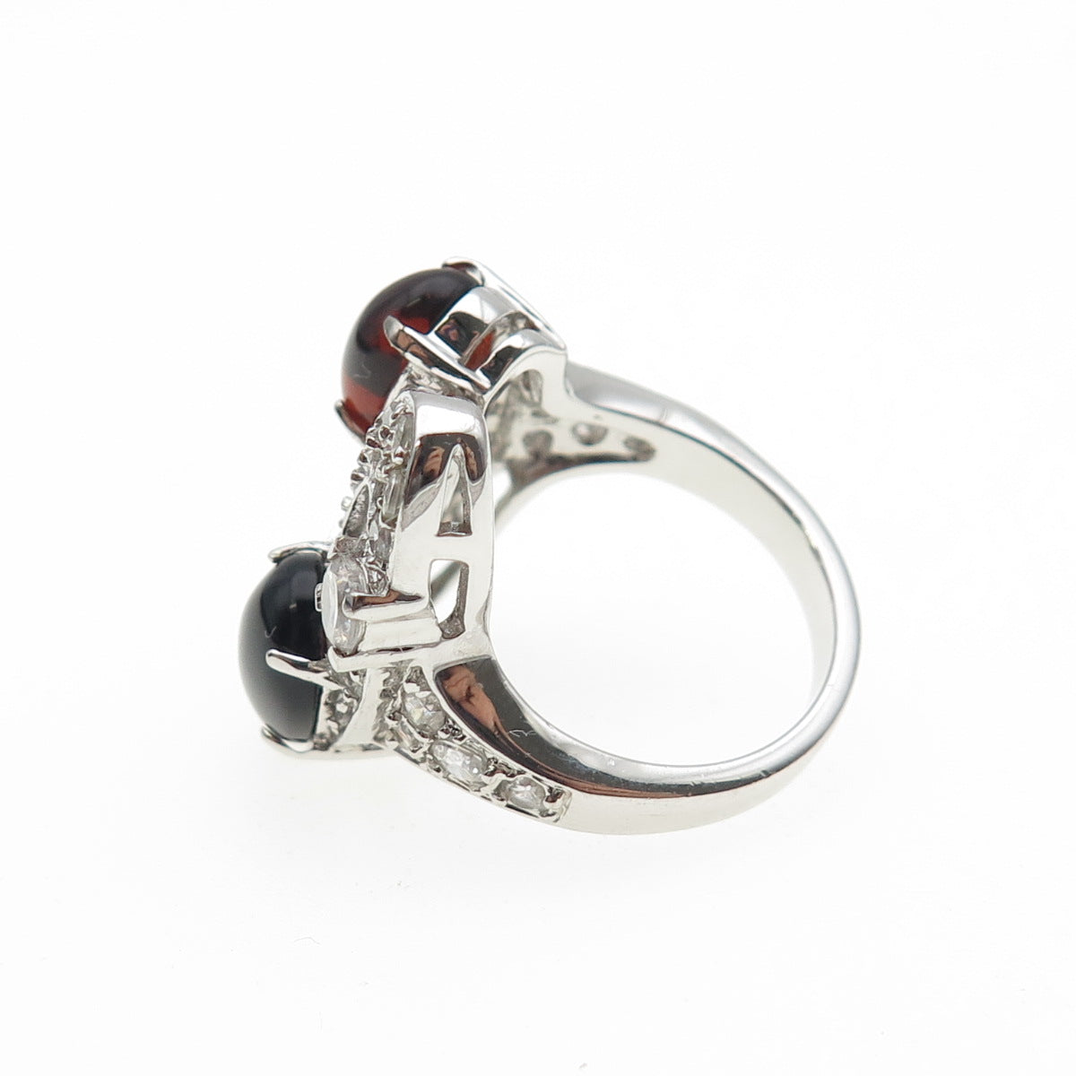 925 Sterling Silver Round-Cut C Z Modernist Ring Size 6.25