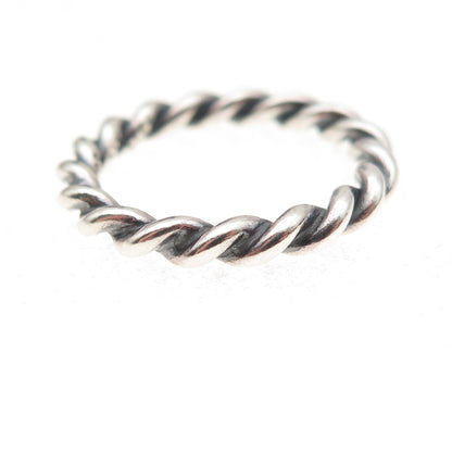 Pandora 925 Sterling Silver Twisted Band Ring Size 5.25