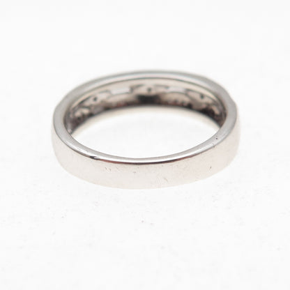 Jane Seymour 925 Sterling Silver Real Round-Cut Diamond Band Ring Size 6