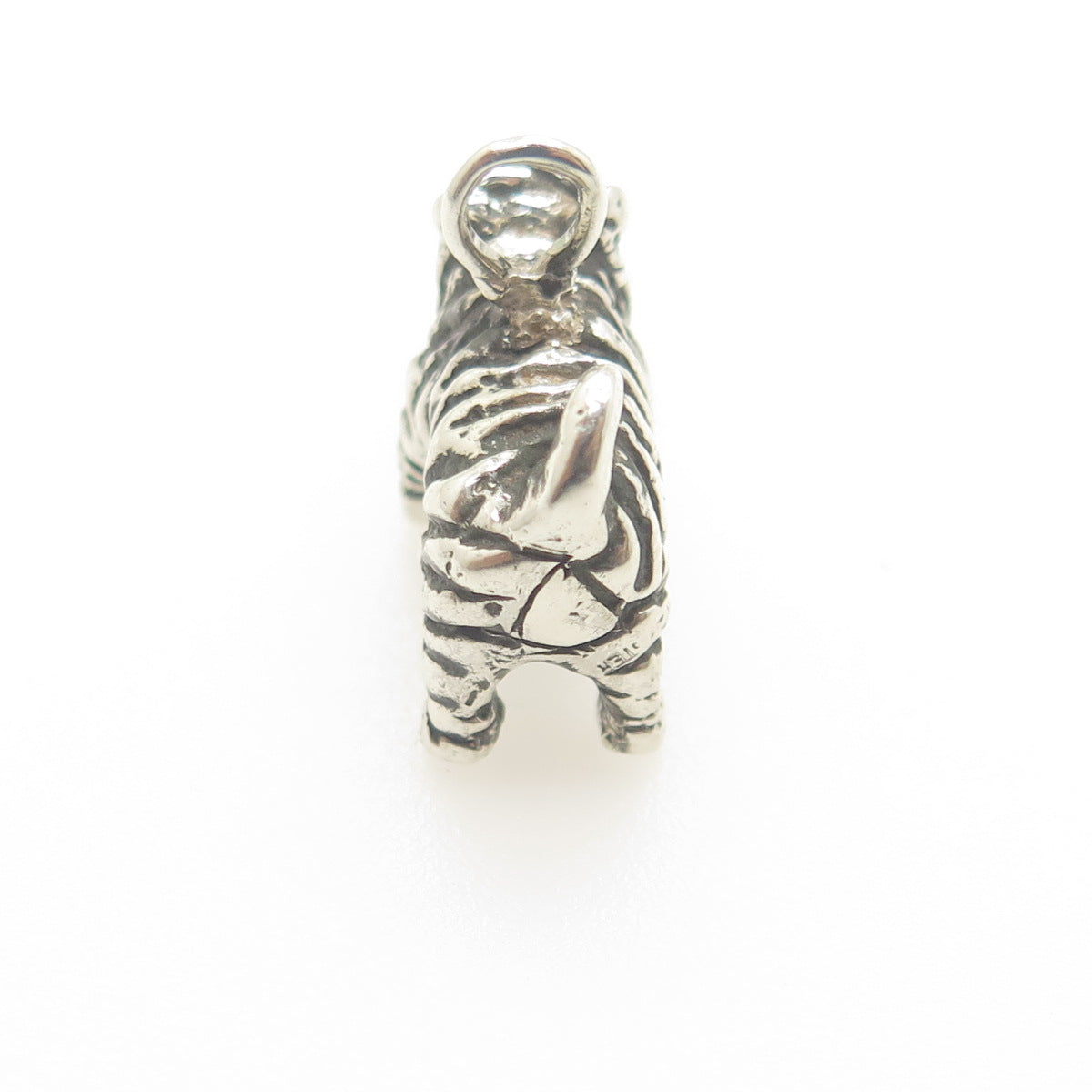 925 Sterling Silver Vintage Sharpei Dog Minimalist 3D Charm Pendant