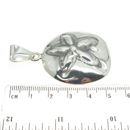925 Sterling Silver Vintage ATI Mexico Sand Dollar Pendant