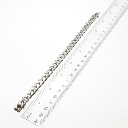 925 Sterling Silver Vintage Spain Cuban Link Bracelet 7.75"