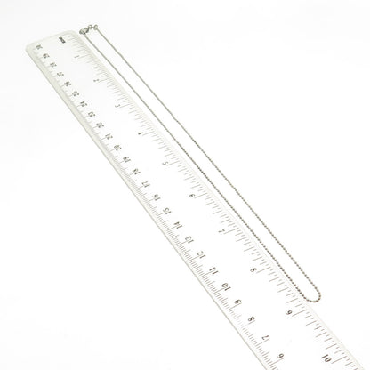 925 Sterling Silver Italy Ball Beaded Chain Necklace 18"