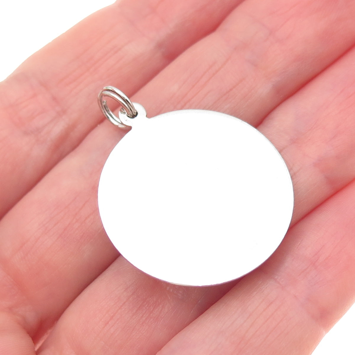 925 Sterling Silver Vintage Rhinestone Happy Anniversary Charm Pendant