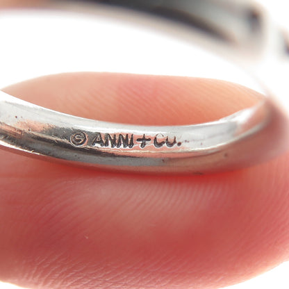ANNI + CO. 925 Sterling Silver Vintage Dog Bone Band Ring Size 7