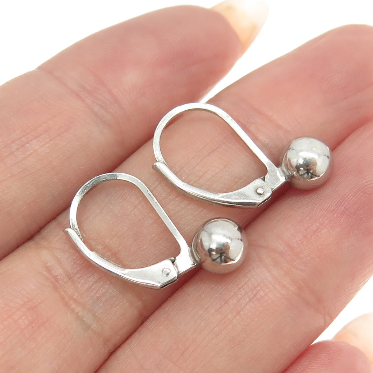 925 Sterling Silver Ball Drop Earrings