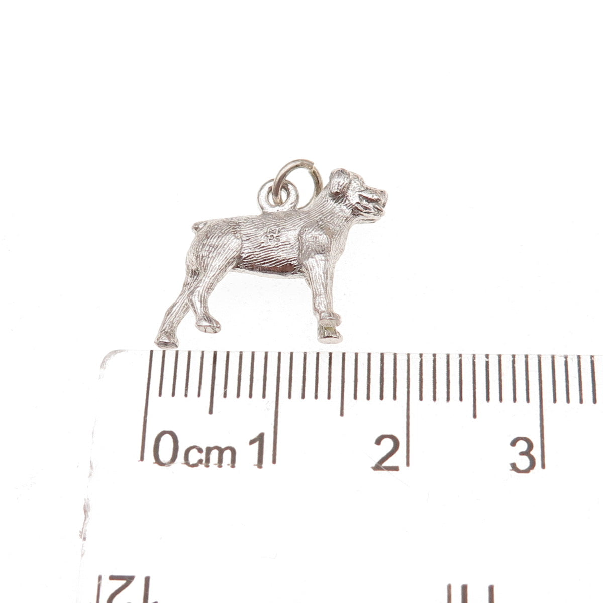 J.M. Fisher 925 Sterling Silver Vintage Rottweiler Dog 3D Charm Pendant