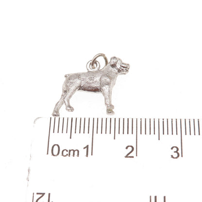 J.M. Fisher 925 Sterling Silver Vintage Rottweiler Dog 3D Charm Pendant