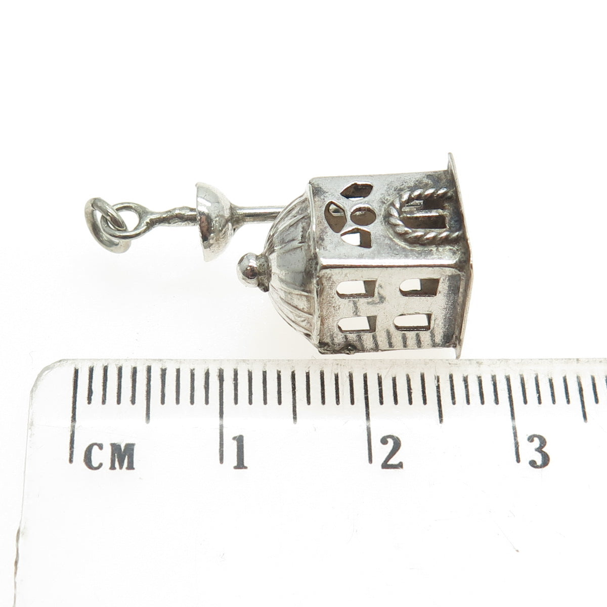 800 Silver Antique Art Deco Mosque Minimalist Charm Pendant