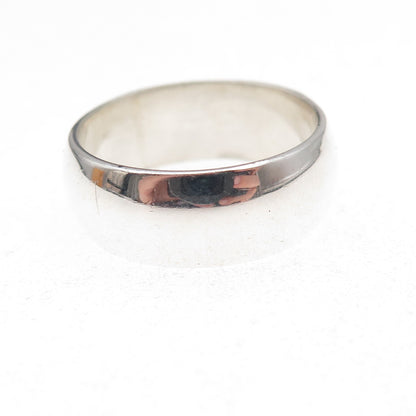925 Sterling Silver Vintage Classic Wedding Band Ring Size 8.25