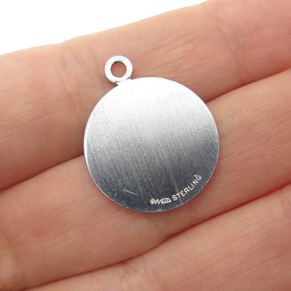 WELLS 925 Sterling Silver Vintage Holy Communion Mini Charm Pendant
