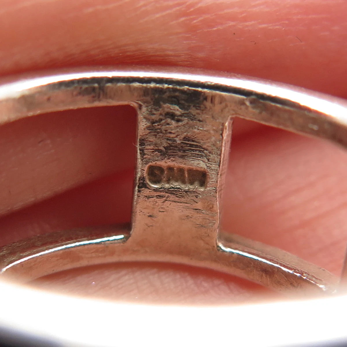 925 Sterling Silver Vintage SMW Open Band Ring Size 6.25