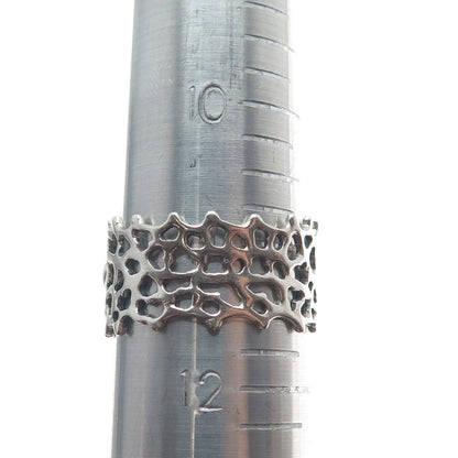 SUN WEST 925 Sterling Vintage Lone Mountain Turquoise & Peridot Ring Size 11.5