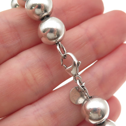 Tiffany & Co. 925 Sterling Silver Vintage HardWear Ball Beaded Bracelet 7.25"