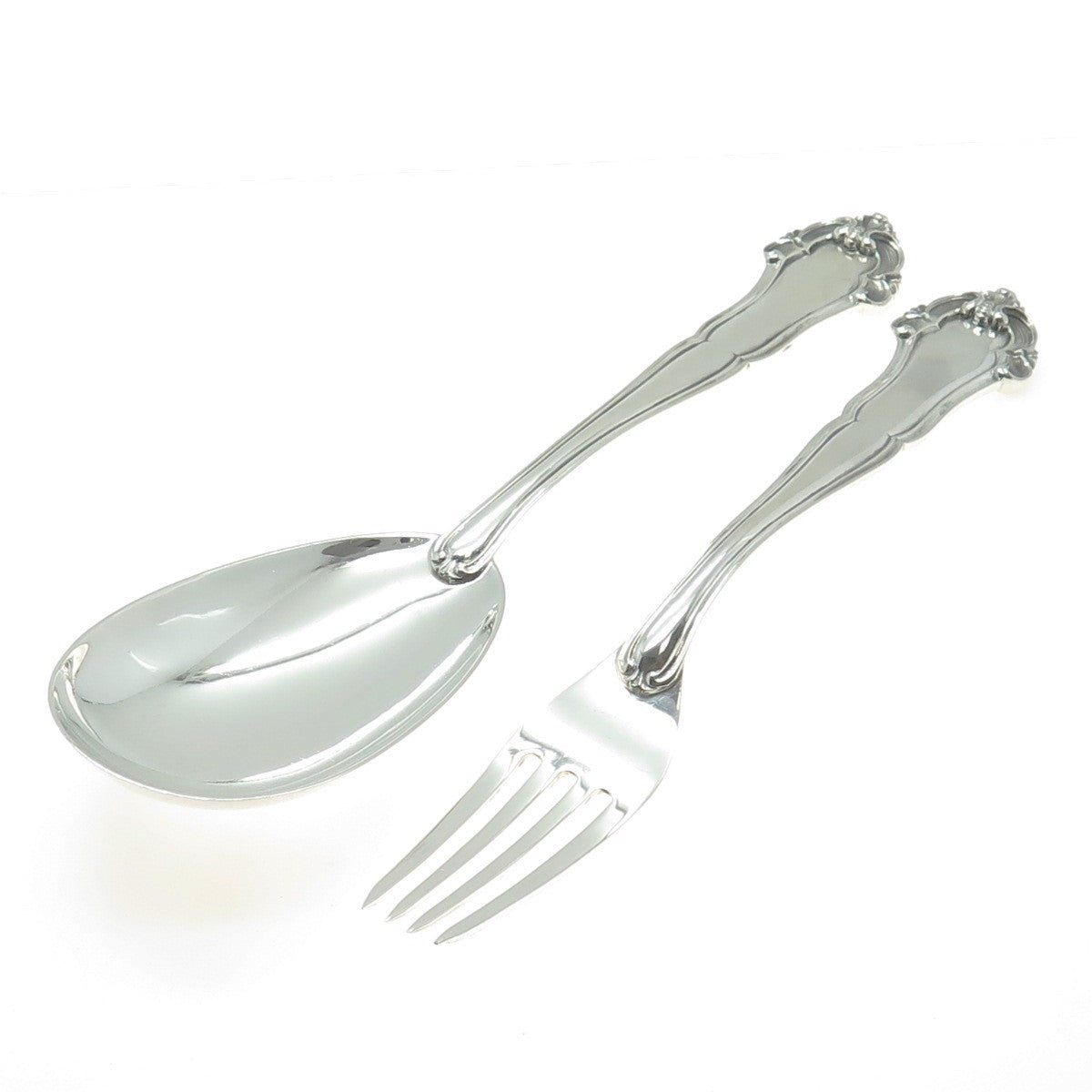 BUCCELLATI Sterling Vintage Italy Grande Imperiale SET of Serving Spoon & Fork