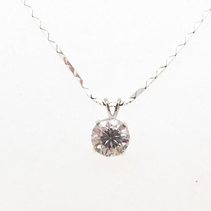 Diadema 925 Sterling Silver Vintage Round-Cut C Z Chain Necklace 16"