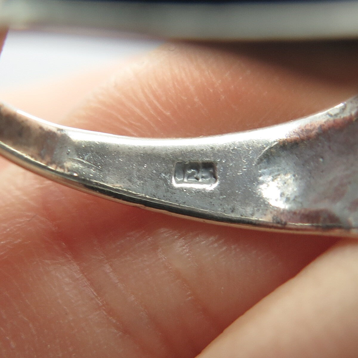925 Sterling Silver Vintage Ribbed Ring Size 7.75