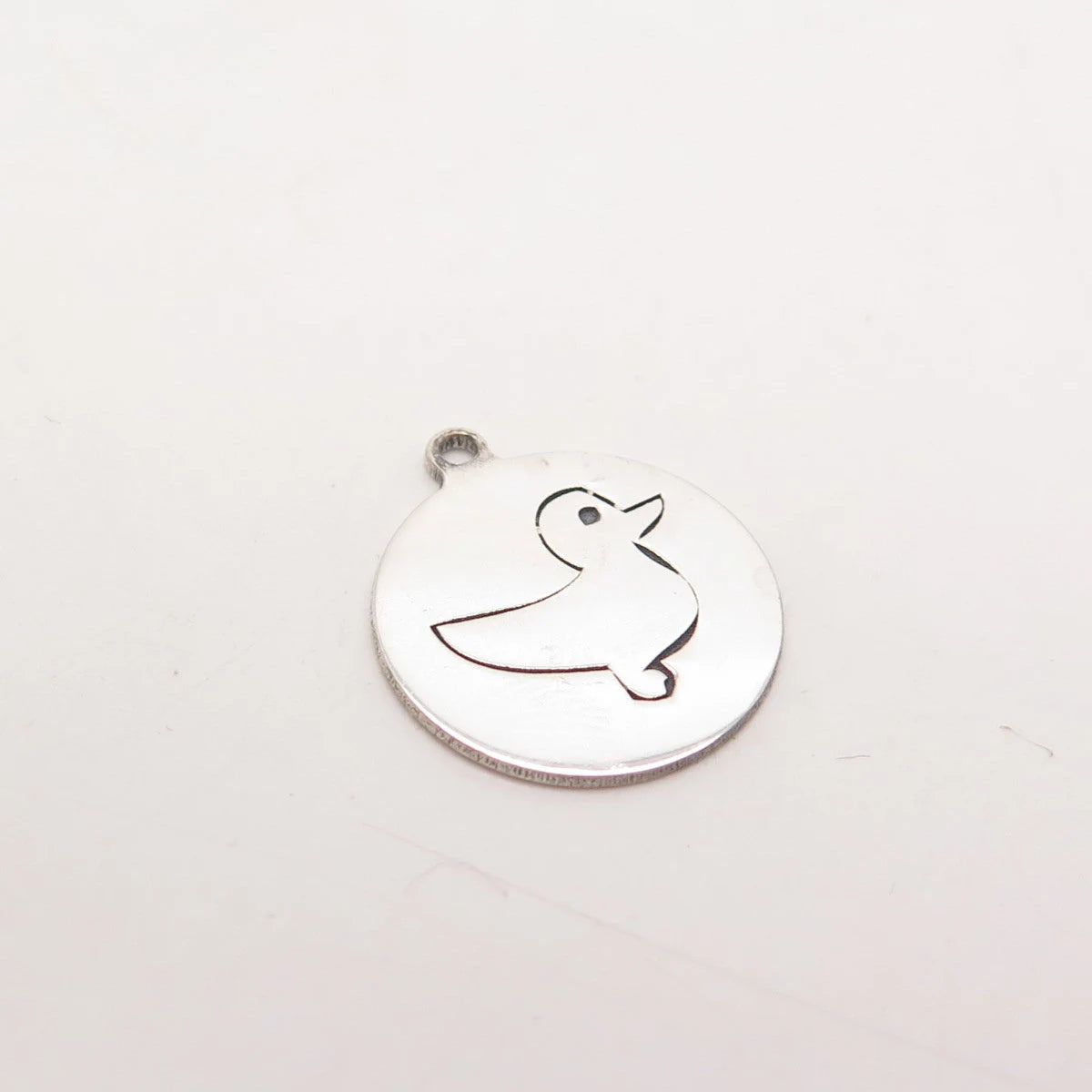925 Sterling Silver USA Two In Town Duck Bird Charm Pendant