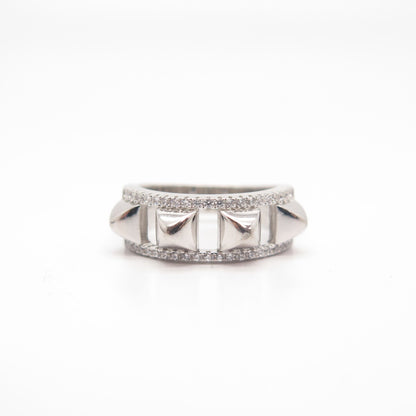 925 Sterling Silver C Z Thorn Ring Size 6 3/4