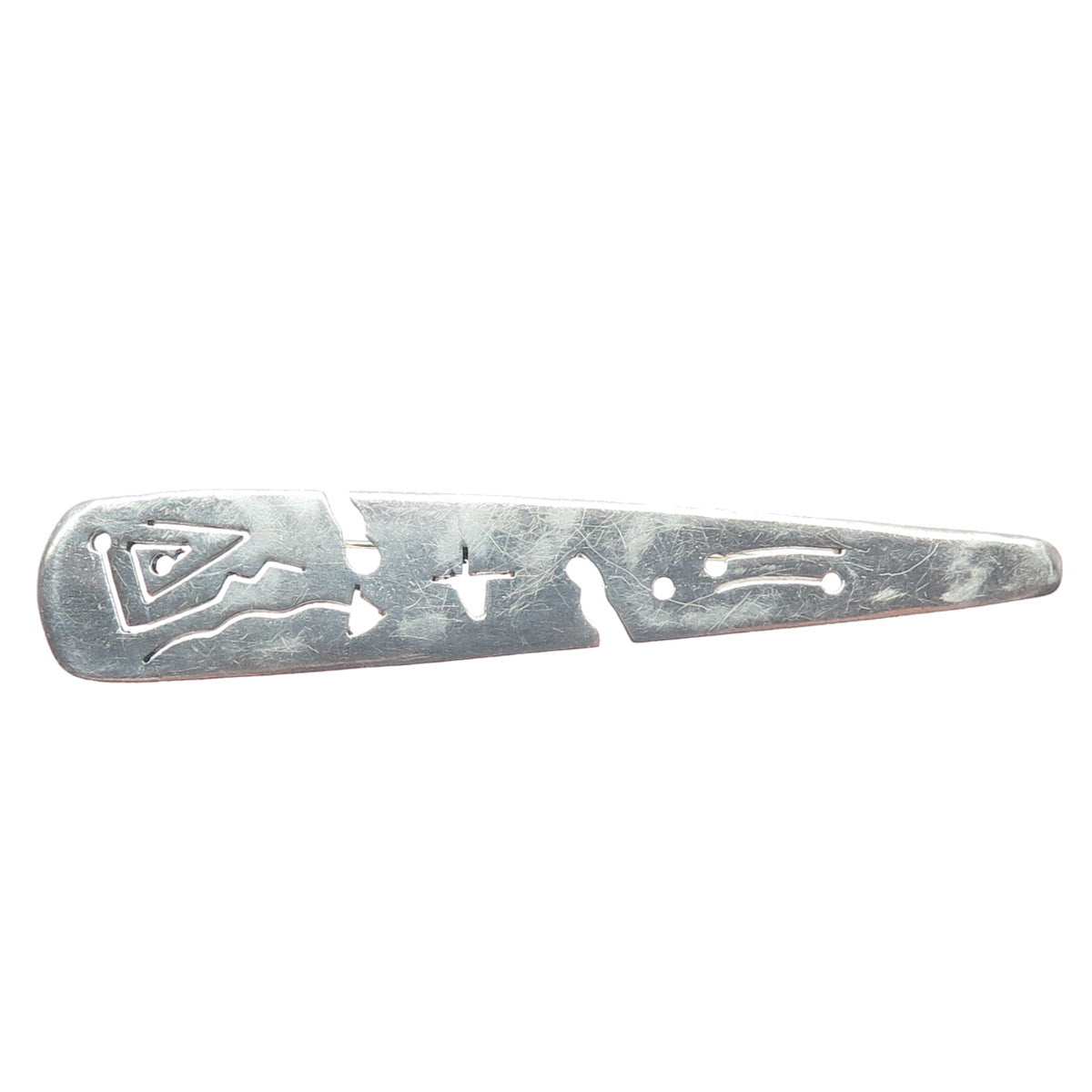925 Sterling Silver Vintage Mexico Aztec Storyteller Pin Brooch