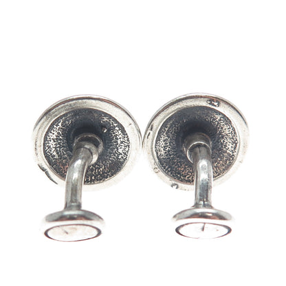 925 Sterling Silver Vintage Modernist Sun Oxidized Cufflinks
