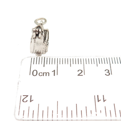 925 Sterling Silver Vintage Old Church Locket Oxidized 3D Mini Charm Pendant