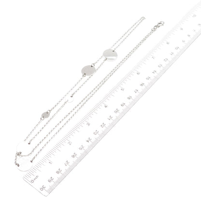 925 Sterling Silver Italy Disc by The Yard Cable Chain Necklace 36"