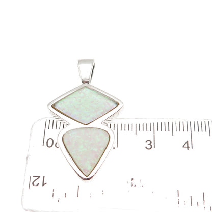 PB Paul Brackna 925 Sterling Silver Vintage Real Opal Modernist Charm Pendant