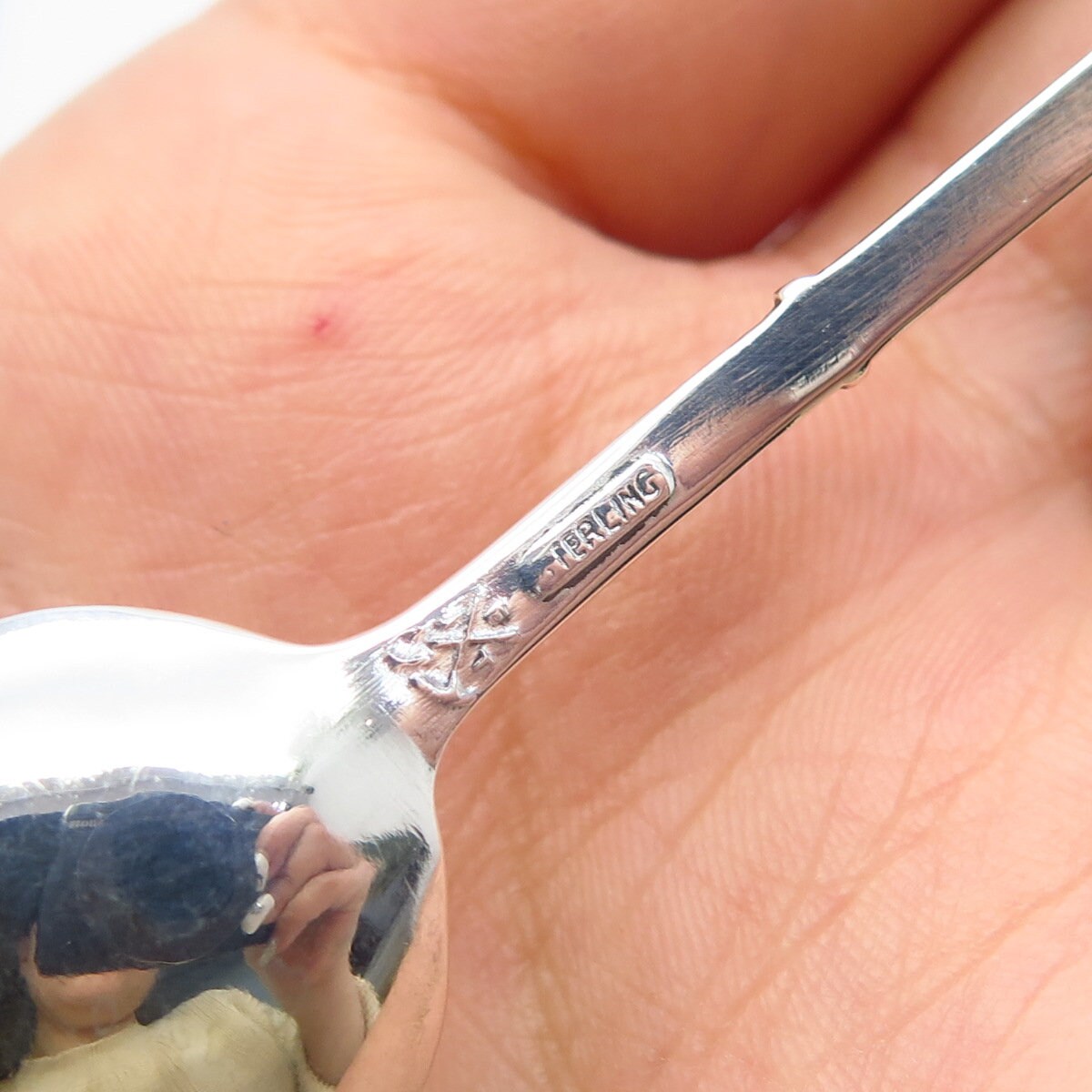 925 Sterling Silver Vintage Enamel Alaska Flag Spoon