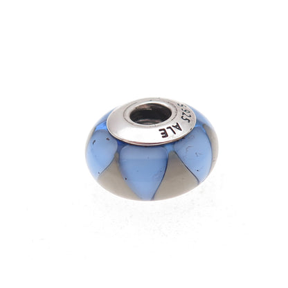 Pandora 925 Sterling Silver Murano Glass Slide Bead Charm