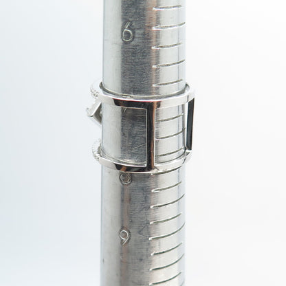 925 Sterling Silver Princess & Round-Cut C Z Modernist Ring Size 8