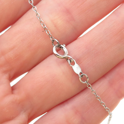 Franklin Mint Sterling Silver Vintage 1982 Real Ruby Holly Chain Necklace 18"