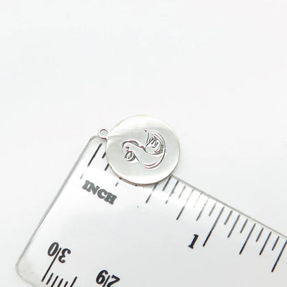 925 Sterling Silver USA Two In Town Duck Bird Charm Pendant
