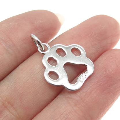 925 Sterling Silver Dog Paw Minimalist Charm Pendant