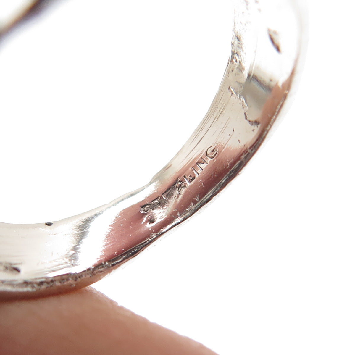 925 Sterling Silver Vintage Cage Dome Oxidized Ring Size 9