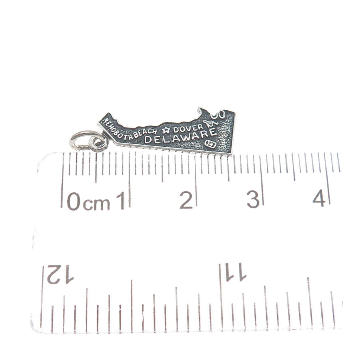 FRENCH & FRANKLIN Sterling Silver Vintage Delaware Oxidized Minimalist Pendant