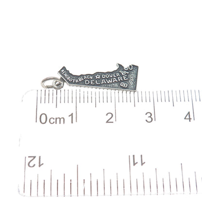 FRENCH & FRANKLIN Sterling Silver Vintage Delaware Oxidized Minimalist Pendant