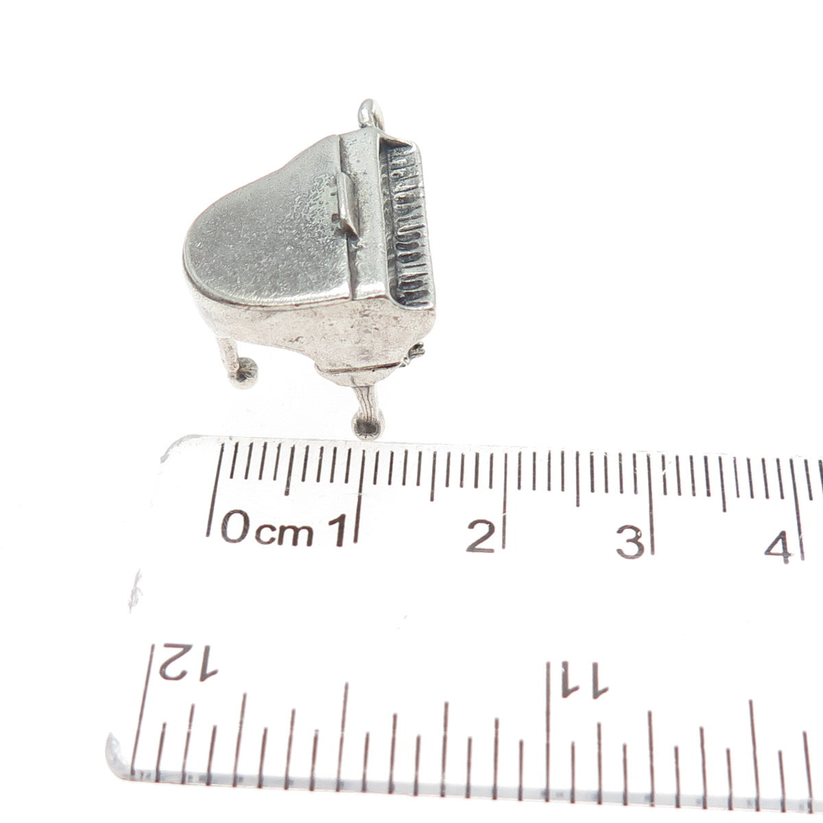 DANECRAFT 925 Sterling Silver Vintage Grand Piano Minimalist 3D Charm Pendant