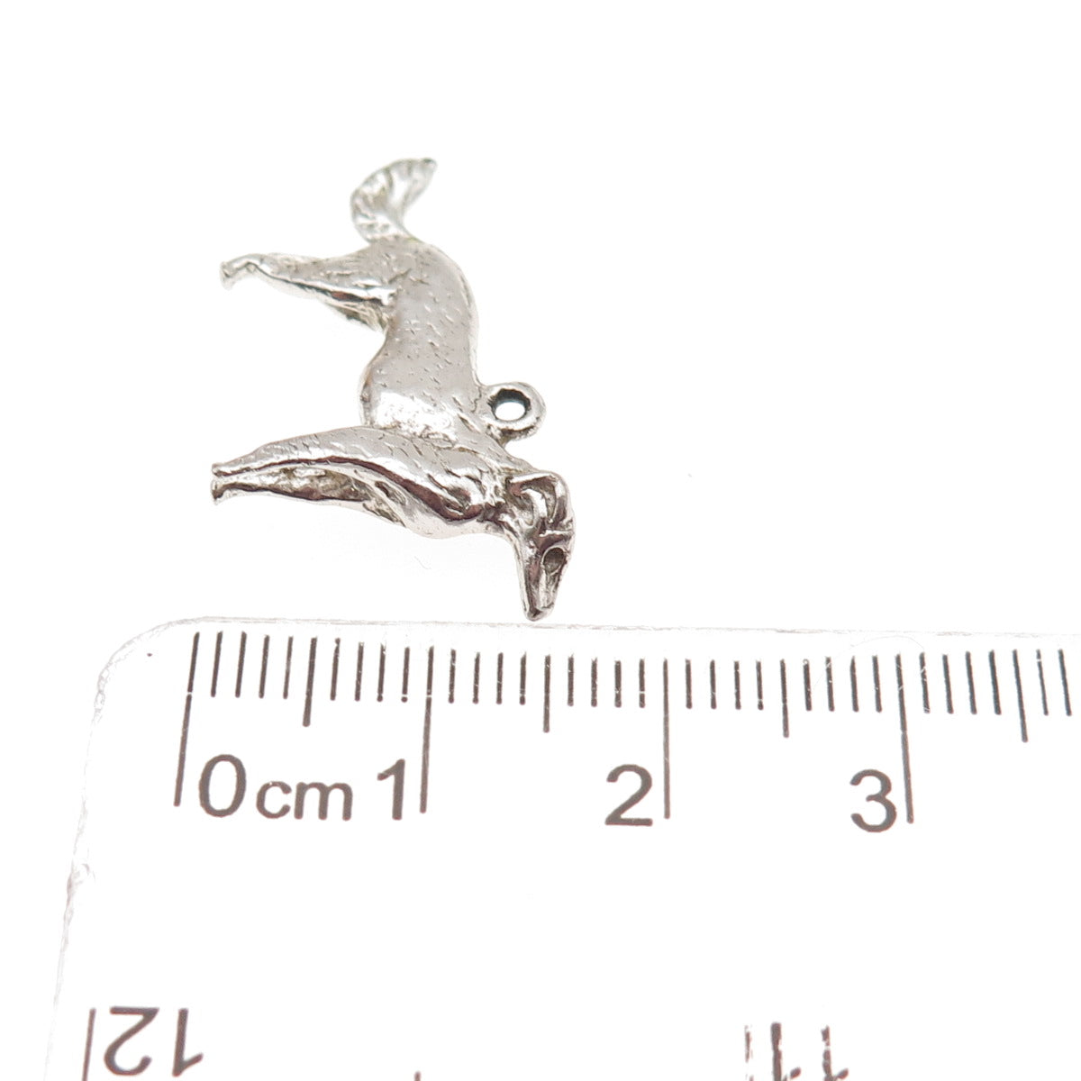JEANOR 925 Sterling Silver Vintage Saluki Dog Oxidized Mini Charm Pendant
