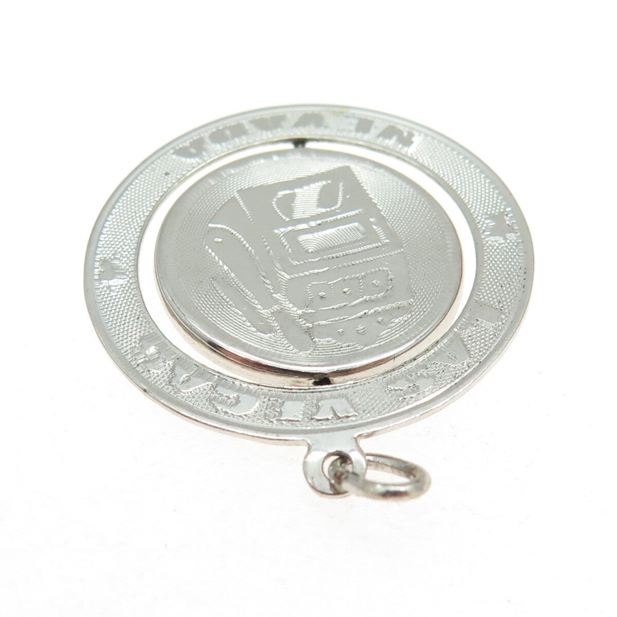 925 Sterling Silver Vintage Las Vegas NV Casino Spinning Charm Pendant