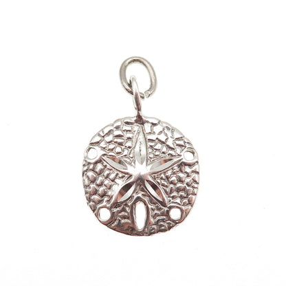 925 Sterling Silver Vintage Sand Dollar Mini Charm Pendant