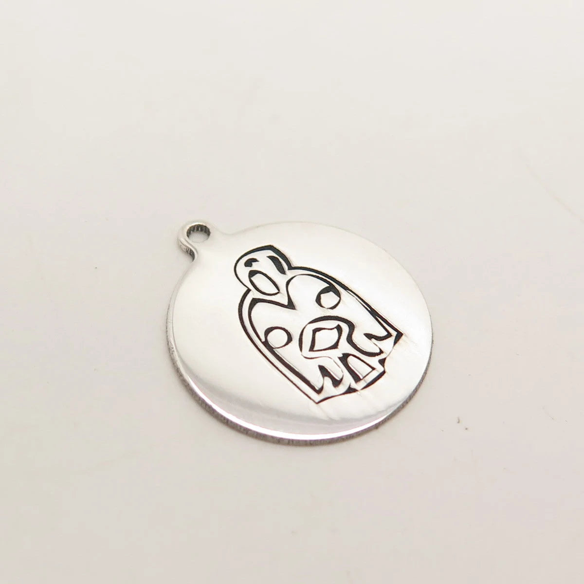 925 Sterling Silver USA Two In Town Tribal Charm Pendant